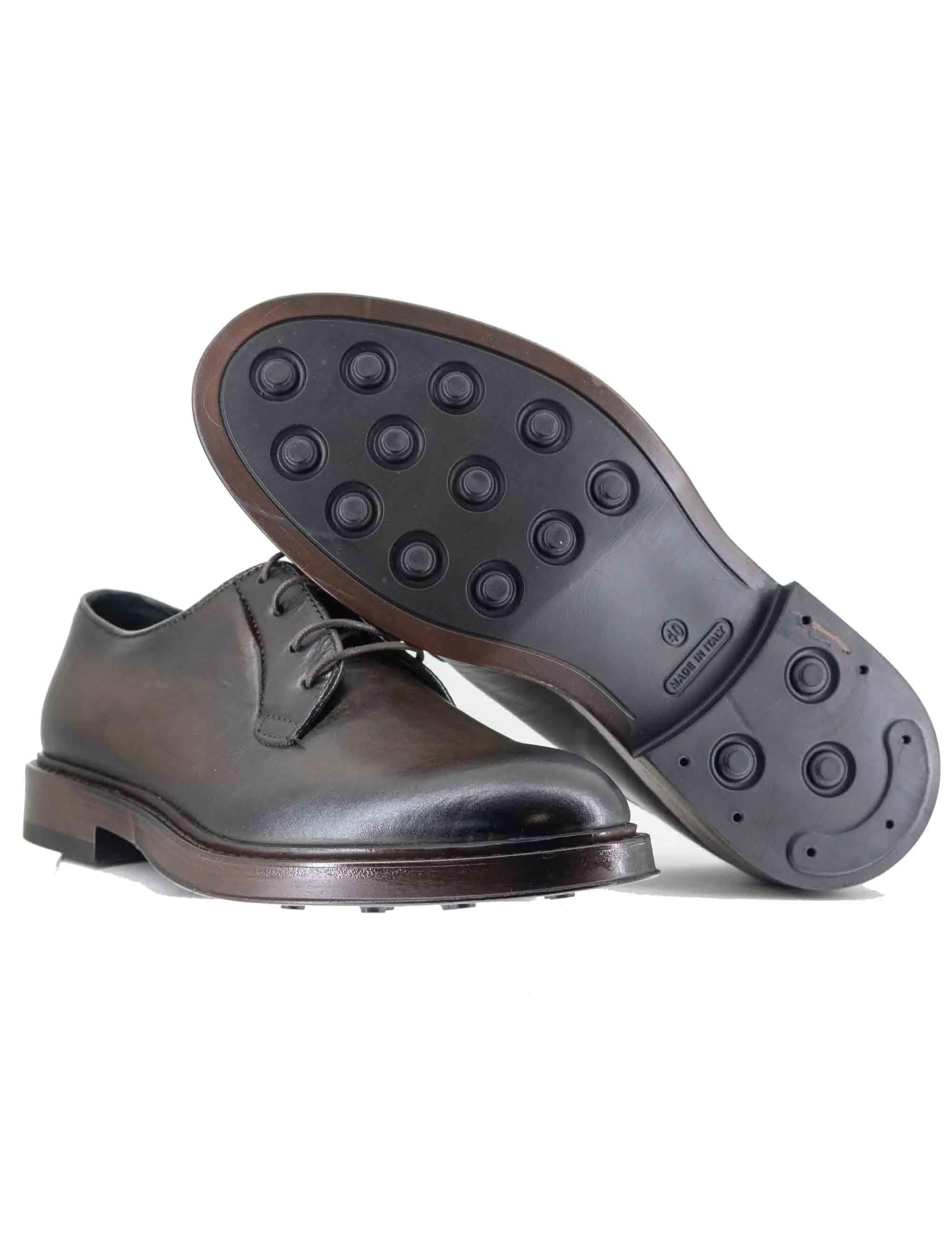 Stringate in pelle marrone con suola cucita Uomo SP1145 014 sold by Spatarella product image thumbnail 5