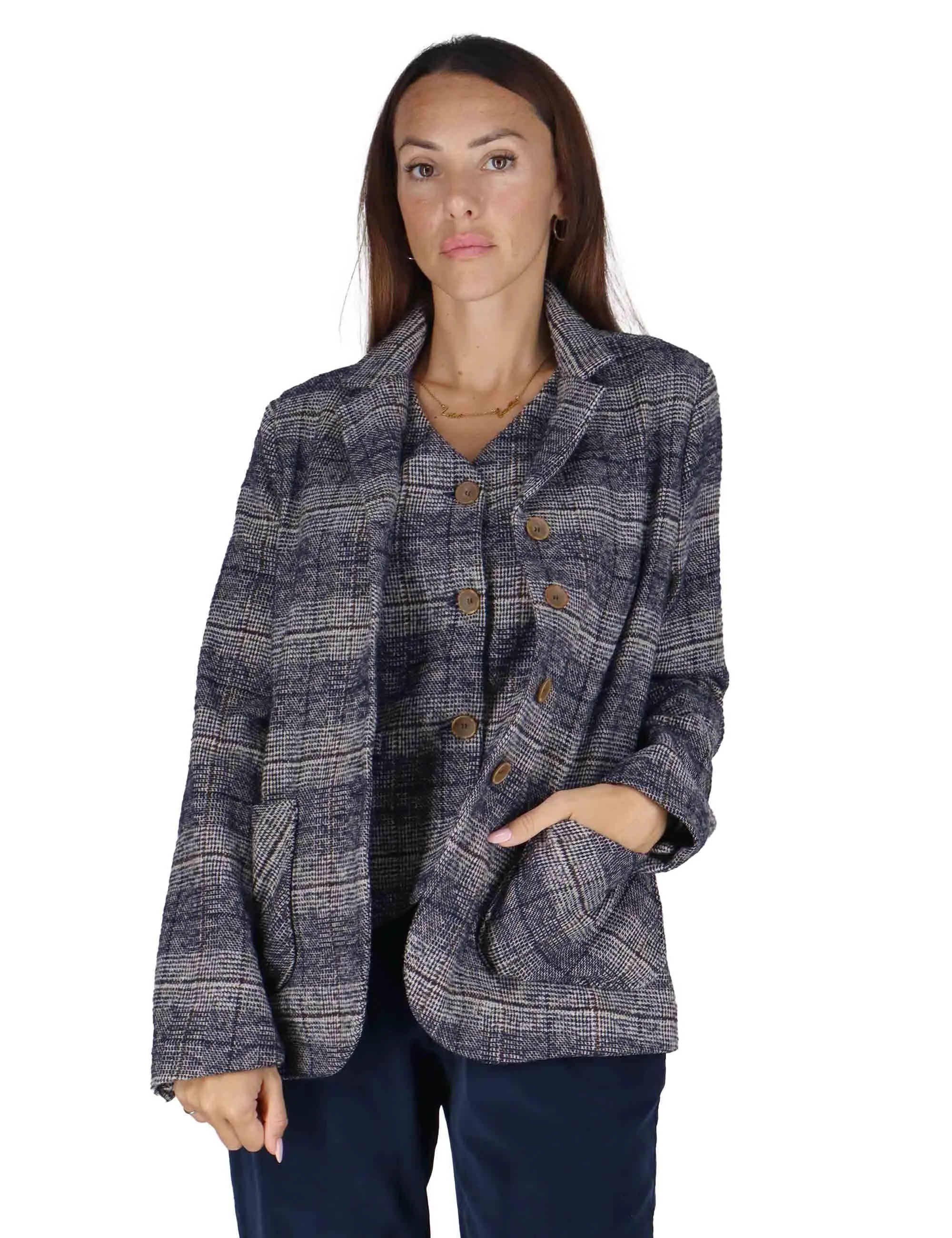 Giacche moopetto in lana blu Donna 3W25-BICE GALLE NIGHT sold by Spatarella product image thumbnail 2