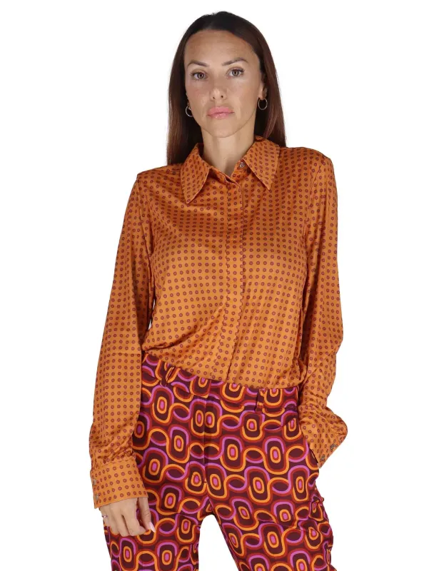 Camicie Micro Print in jersey arancio Donna JM556470654 B3103 sold by Spatarella