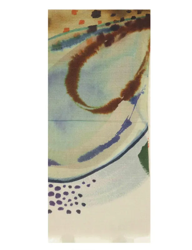 Scialli in pura lana beige stampati Donna 0K224 11970 3 sold by Spatarella