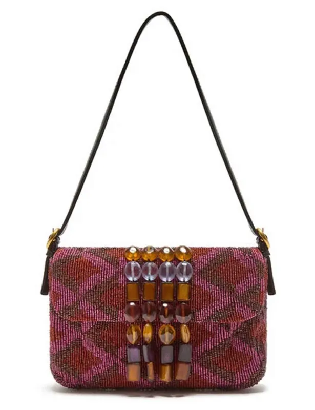 Borse Diamond of Light in perline bordeaux Donna BF001191243 30G99 sold by Spatarella