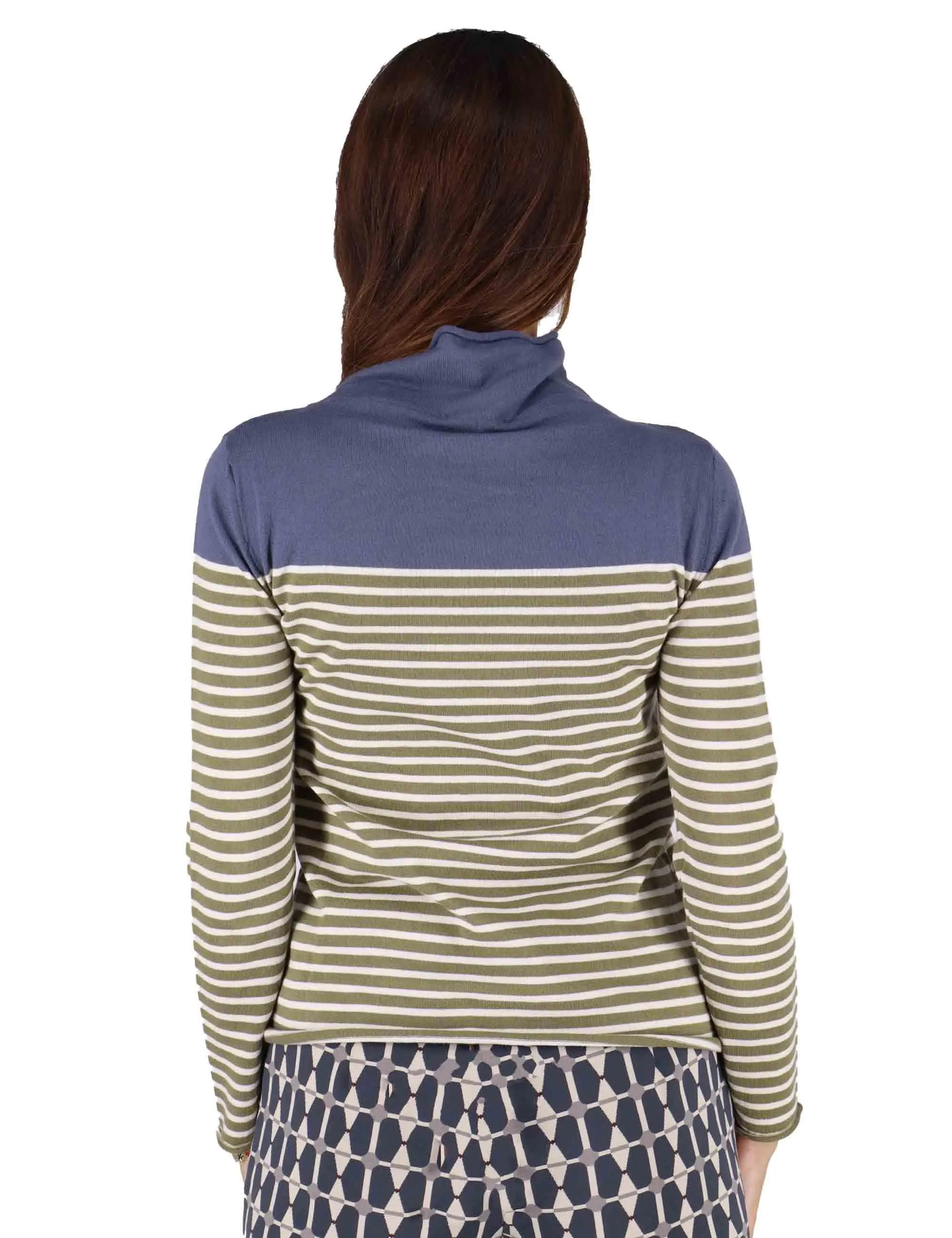 Maglioni in lana blu con collo alto Donna 3W25-MINA RITEX AVIO sold by Spatarella product image thumbnail 4