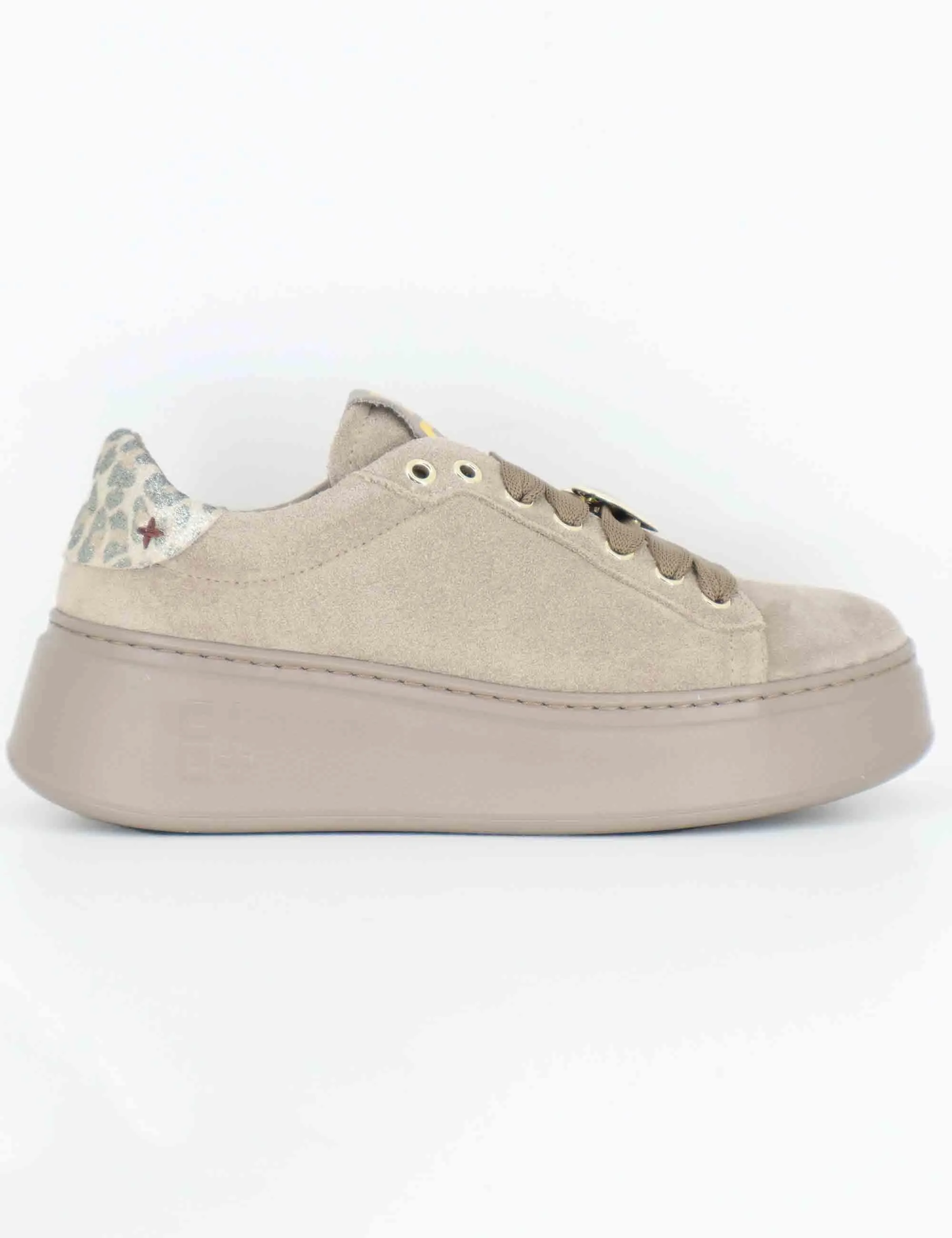 Sneakers in camoscio taupe con charms Donna PIA 430A sold by Spatarella