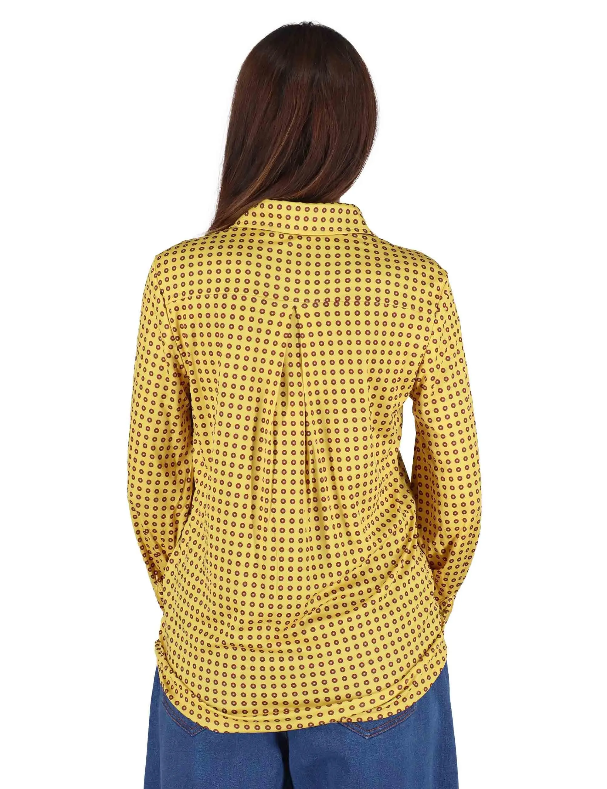 Camicie Micro Print in jersey giallo Donna JM556470654 A7090 sold by Spatarella product image thumbnail 4