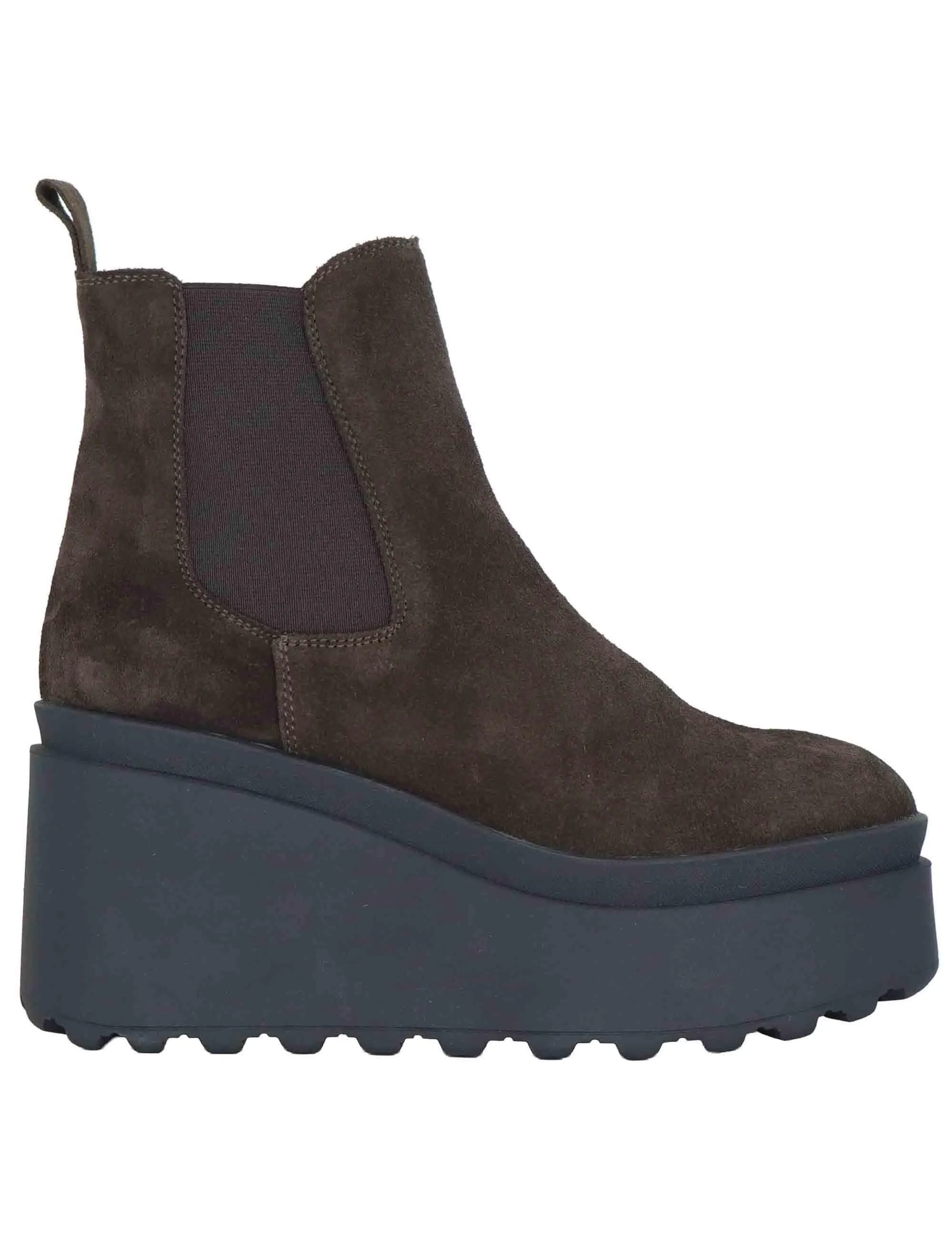 Chelsea boot in camoscio marrone con zeppa Donna JOLLY 8 014 sold by Spatarella