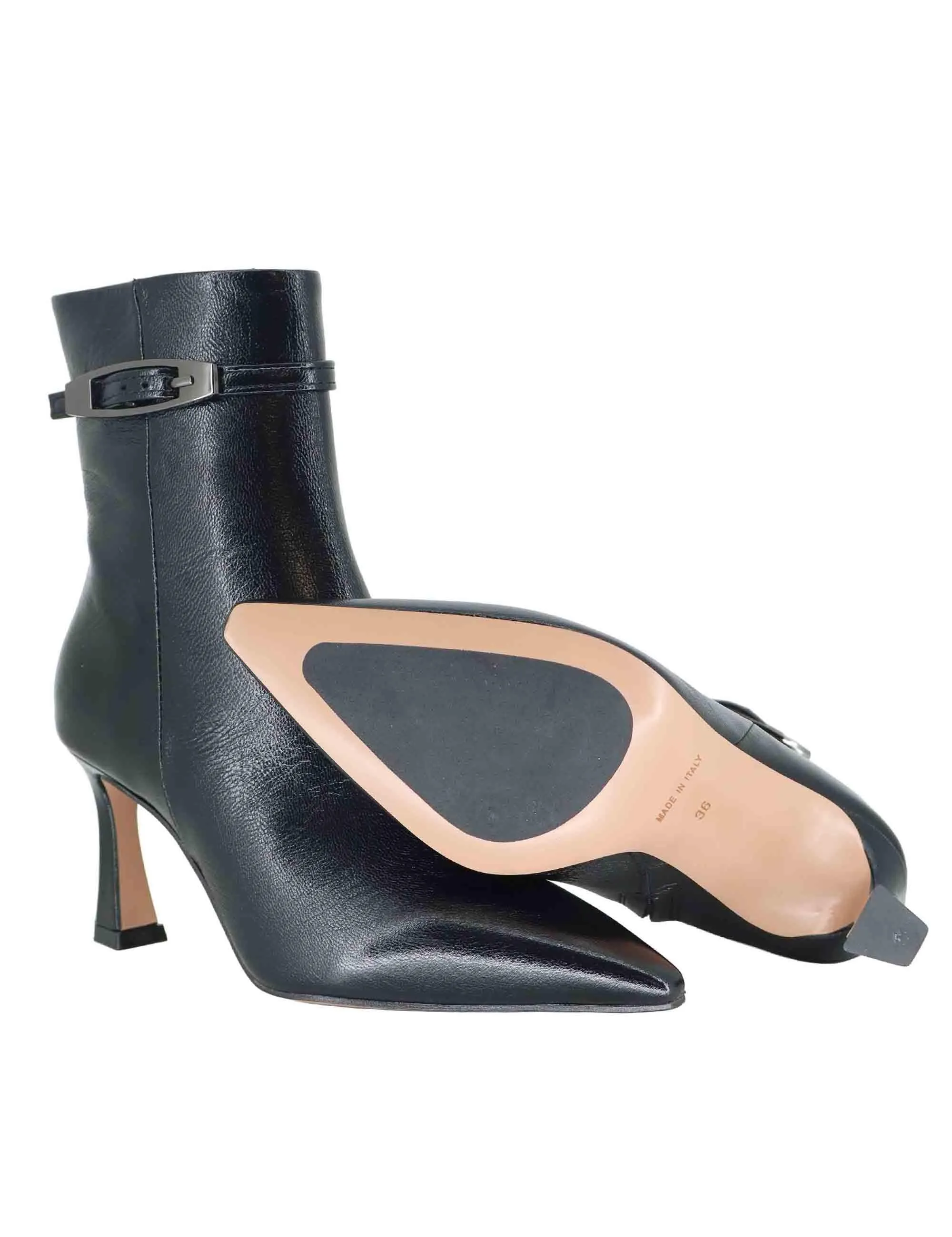 Stivaletti in pelle nera con tacco alto Donna R787 001 sold by Spatarella product image thumbnail 4