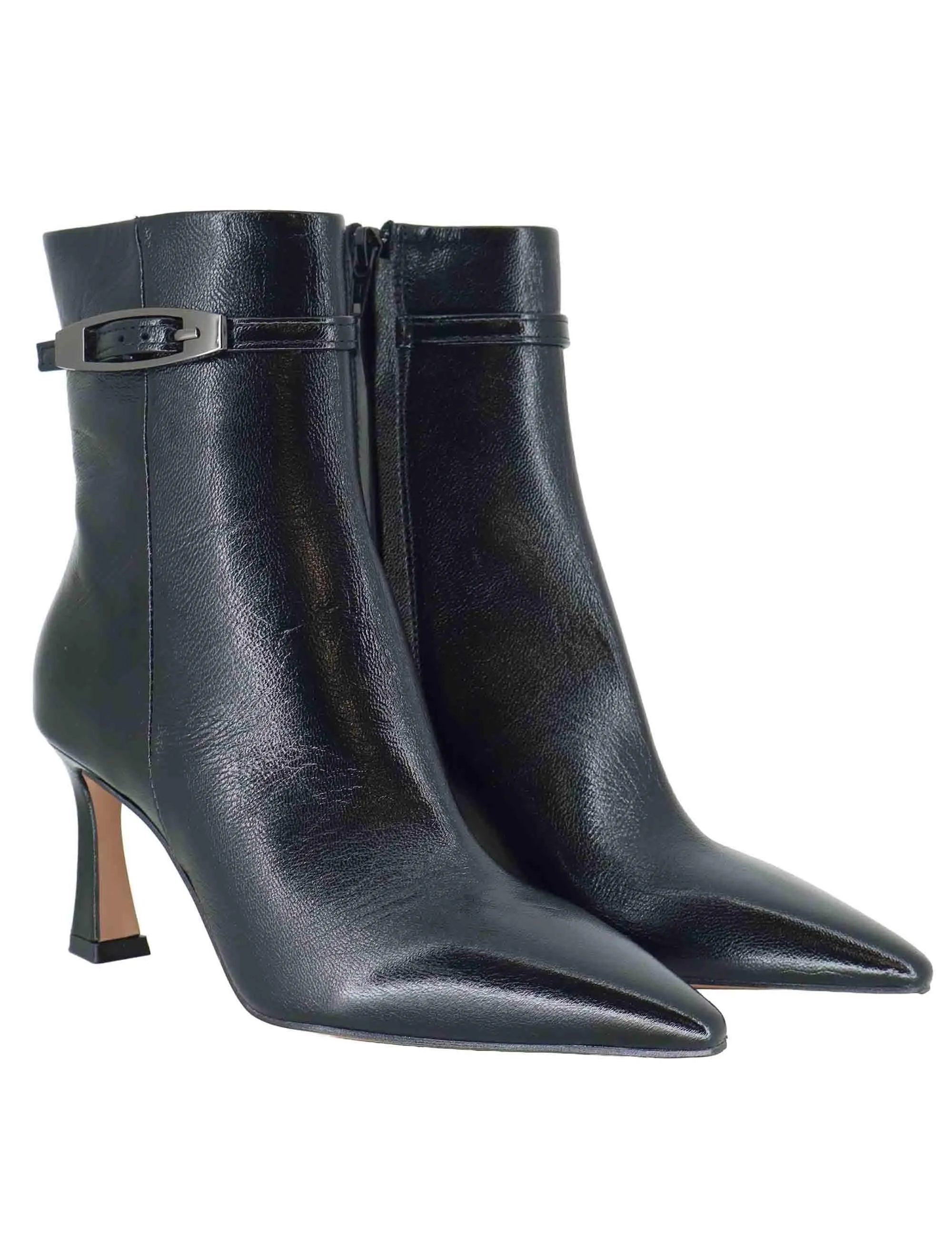 Stivaletti in pelle nera con tacco alto Donna R787 001 sold by Spatarella product image thumbnail 3