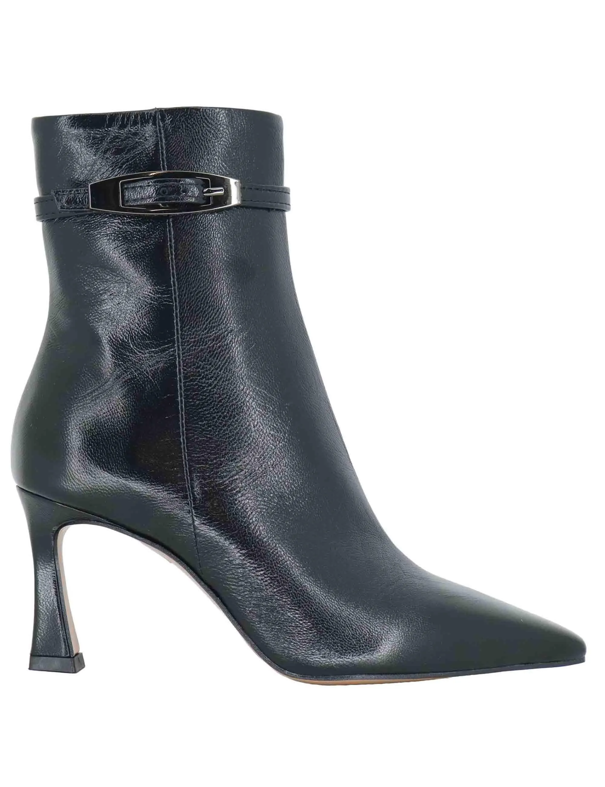 Stivaletti in pelle nera con tacco alto Donna R787 001 sold by Spatarella