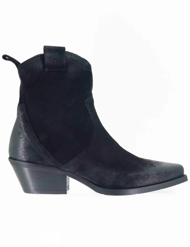Texani in crosta vintage nera Donna SPDX380 001 made by Spatarella