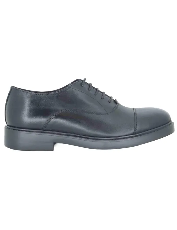 Stringate in pelle nera Uomo SPDU8040 029 made by Spatarella