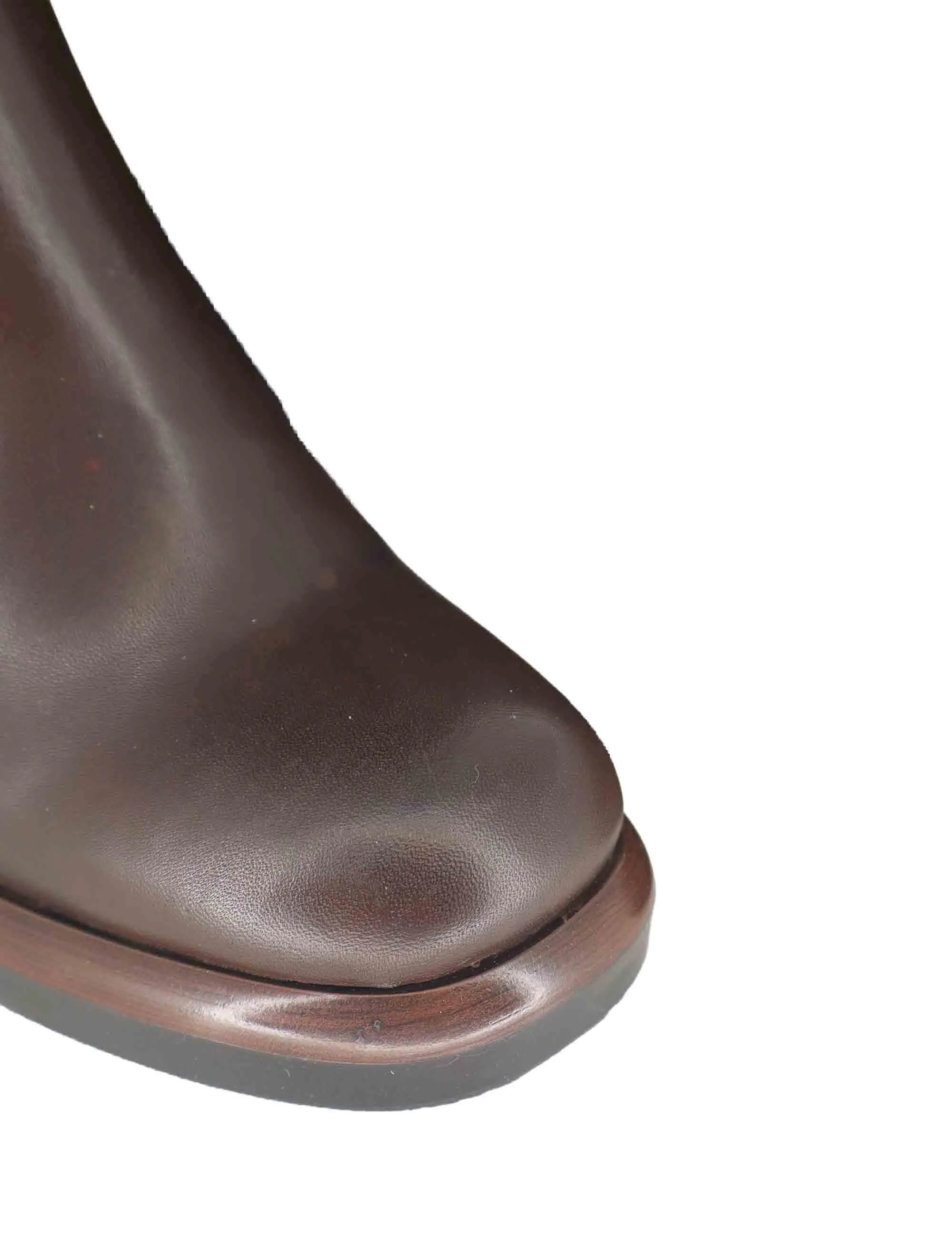 Stivali in pelle marrone con con tacco alto Donna SPST7012 014 sold by Spatarella product image thumbnail 4