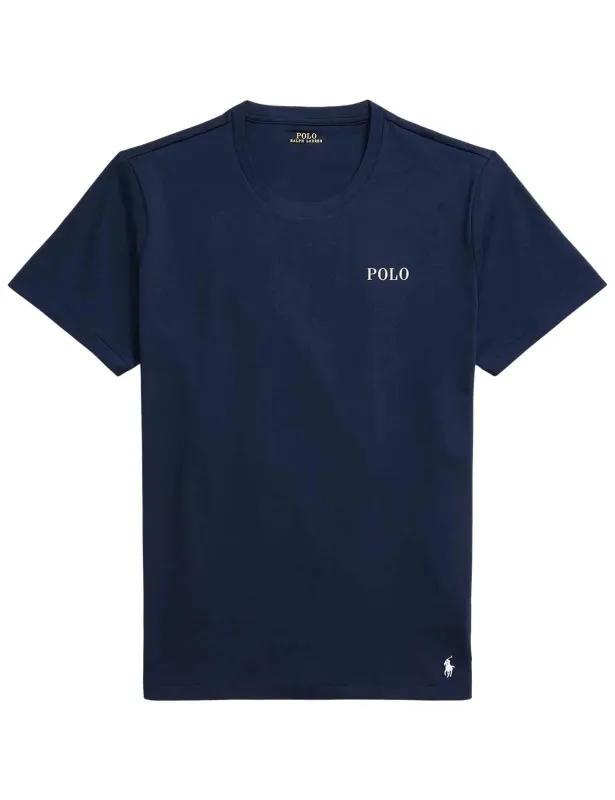 T-shirt uomo Crew Top in cotone blu Uomo 714931650005 CRUISE NAVY POLO TEE made by Polo by Ralph Lauren