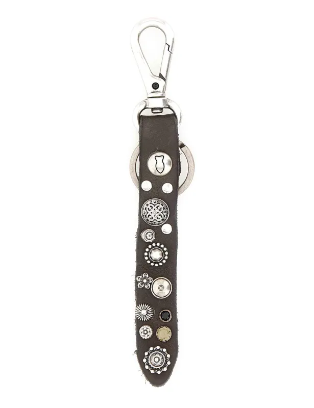 Portachiavi con borchie in pelle taupe Donna C043210ND X2876 C0552 made by Campomaggi