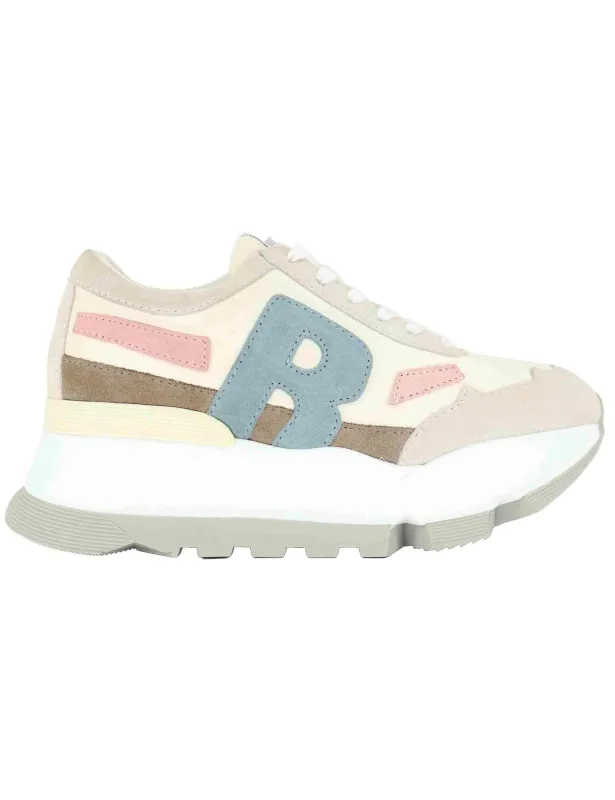 Sneakers donna in pelle e tessuto beige Donna 0304-84567 3 sold by Spatarella