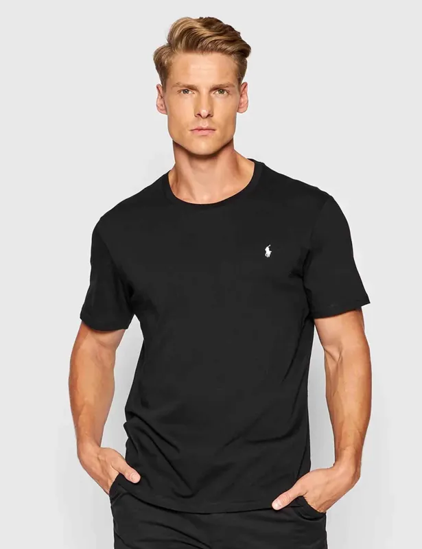 T-shirt Sle in cotone nero con logo Uomo 714844756001 POLO BLACK sold by Spatarella