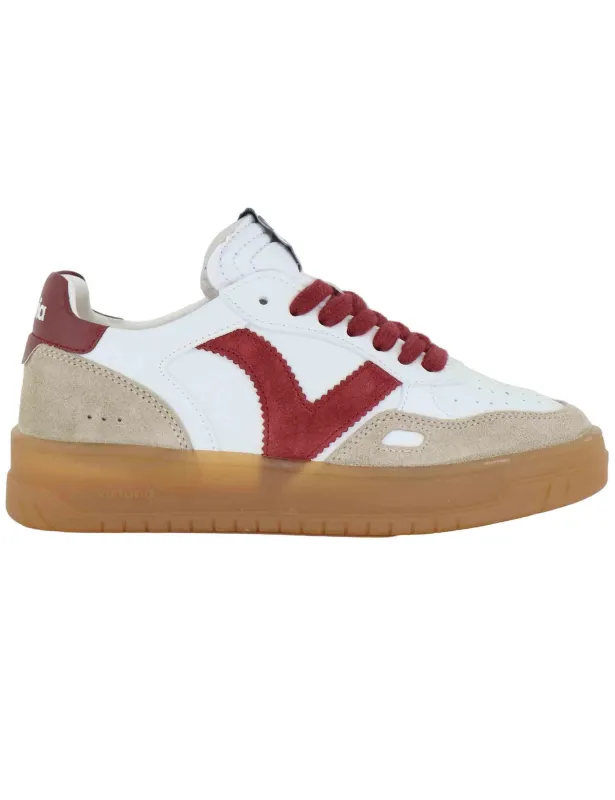 Sneakers Seul in pelle bianca Donna 1257125 Rojo made by Spatarella