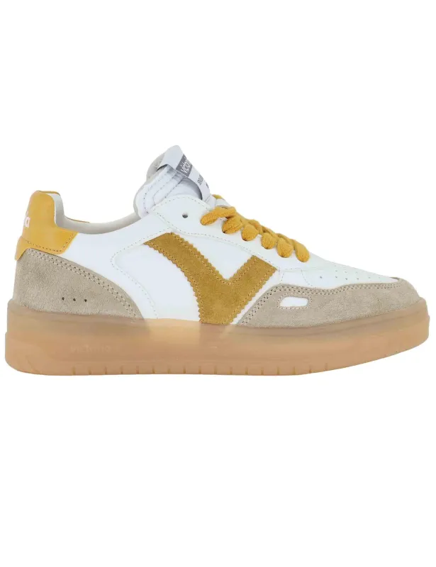 Sneakers Seul in pelle bianca Donna 1257125 Mostaza made by Spatarella