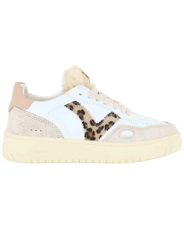 Sneakers Seul in pelle bianca Donna 1257124 Camel made by Spatarella