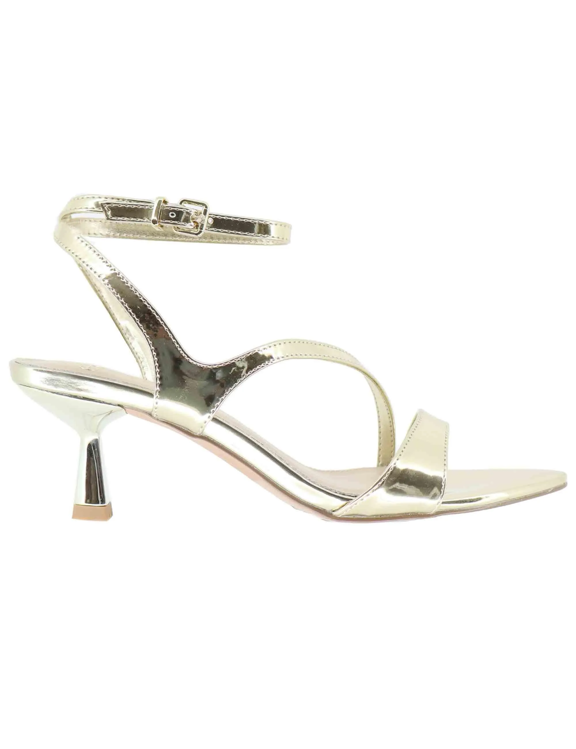 Sandali donna in tessuto laminato oro tacco in metallo Donna U4700088395B 731-21 sold by Spatarella