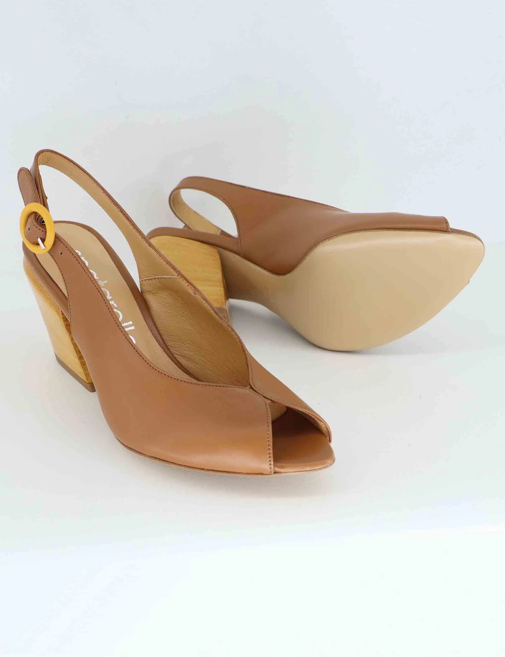 Slingback donna in pelle cuoio con tacco alto Donna SP819 014 sold by Spatarella product image thumbnail 4