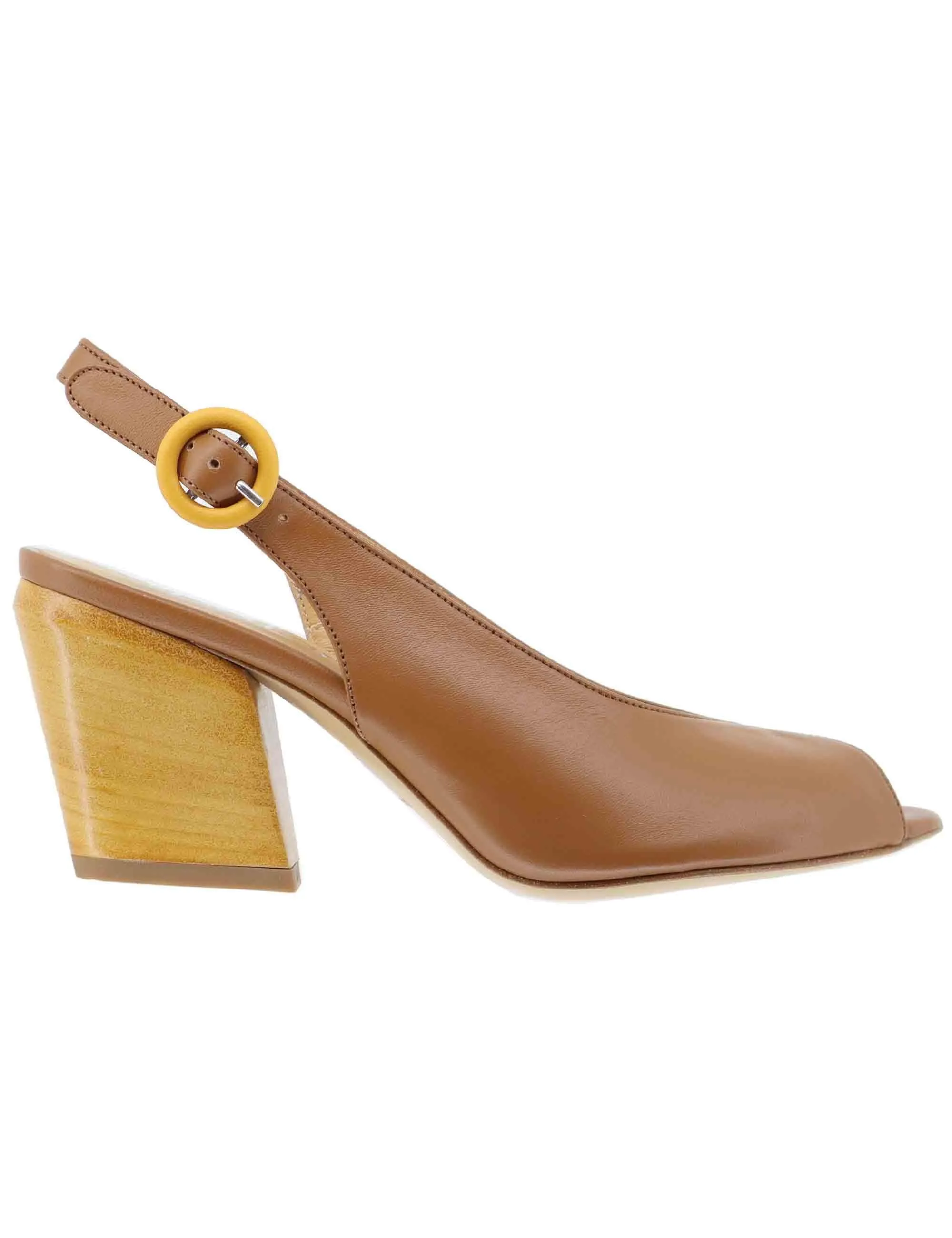 Slingback donna in pelle cuoio con tacco alto Donna SP819 014 sold by Spatarella