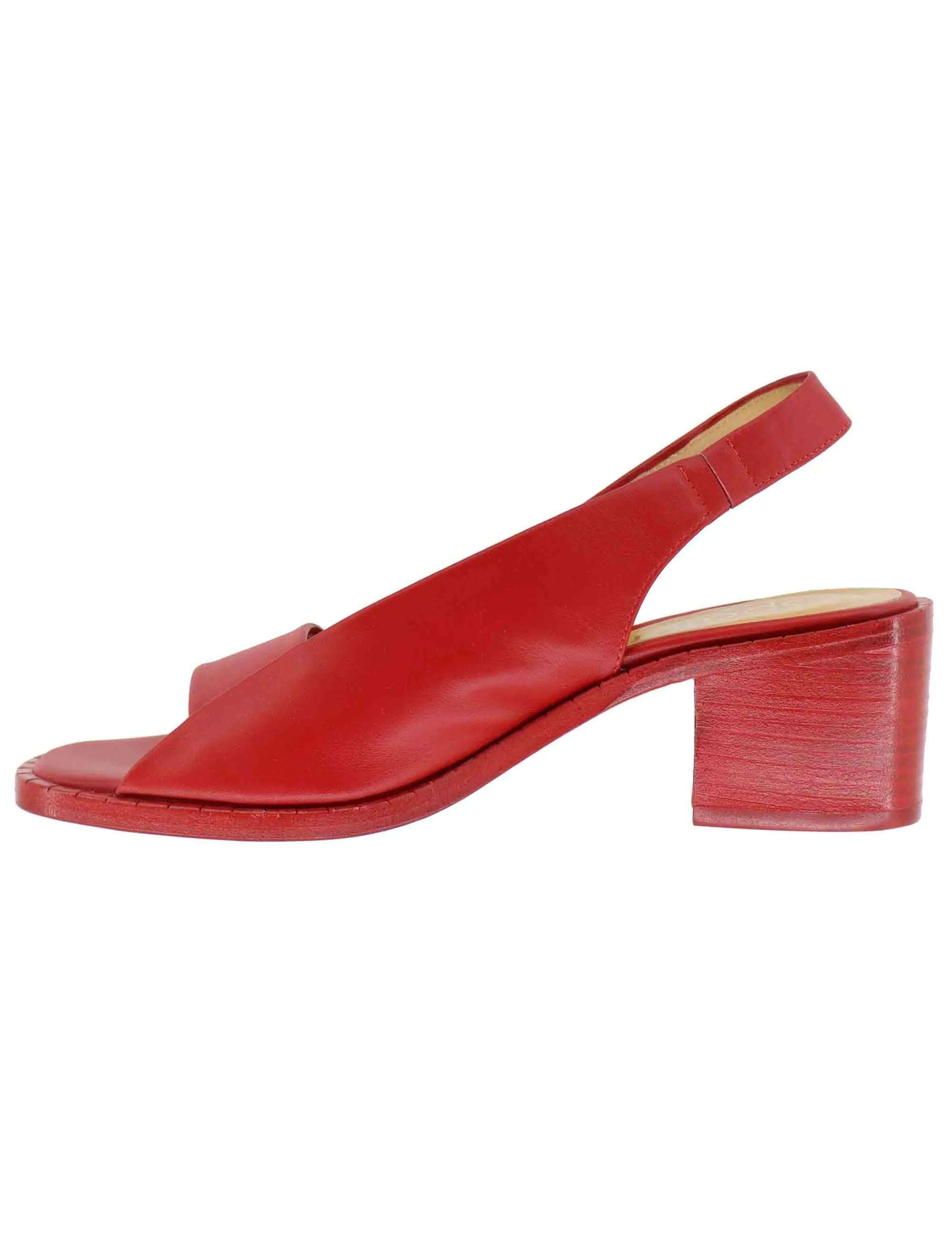 Sandali slingback donna in pelle rossa con tacco medio Donna SP2043 055 sold by Spatarella product image thumbnail 2