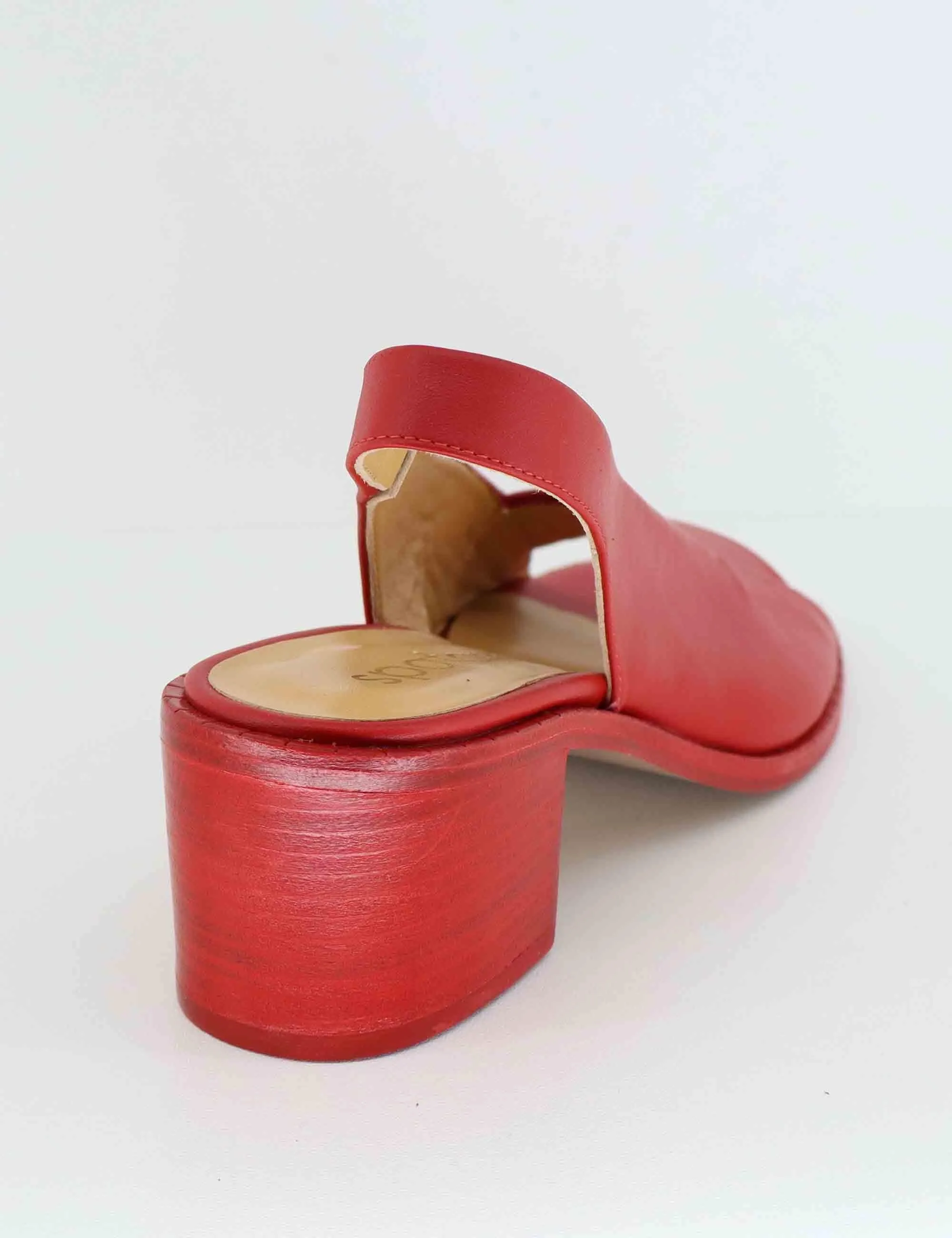 Sandali slingback donna in pelle rossa con tacco medio Donna SP2043 055 sold by Spatarella product image thumbnail 5