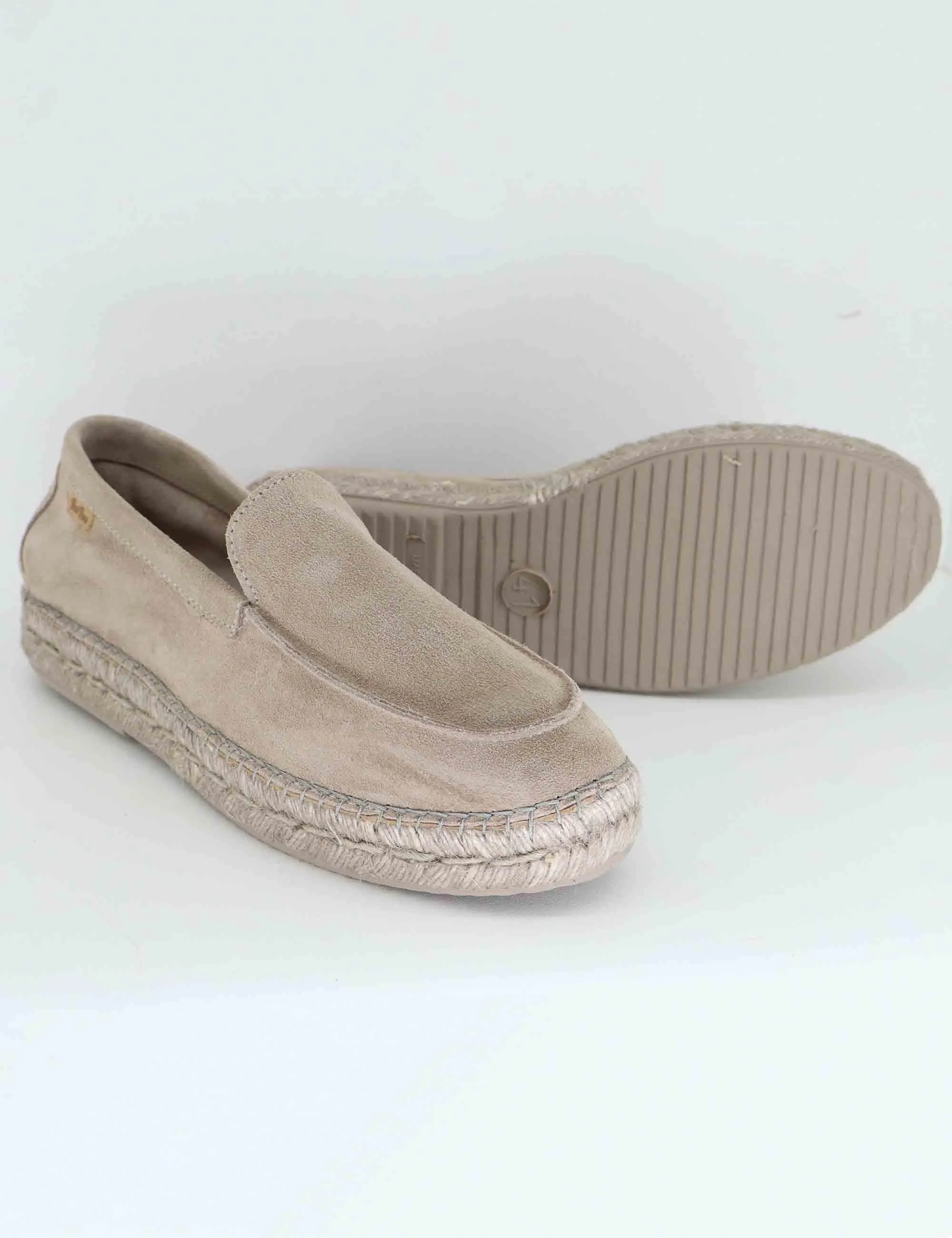 Mocassini espadrillas uomo in camoscio taupe Uomo Max Gris sold by Spatarella product image thumbnail 4