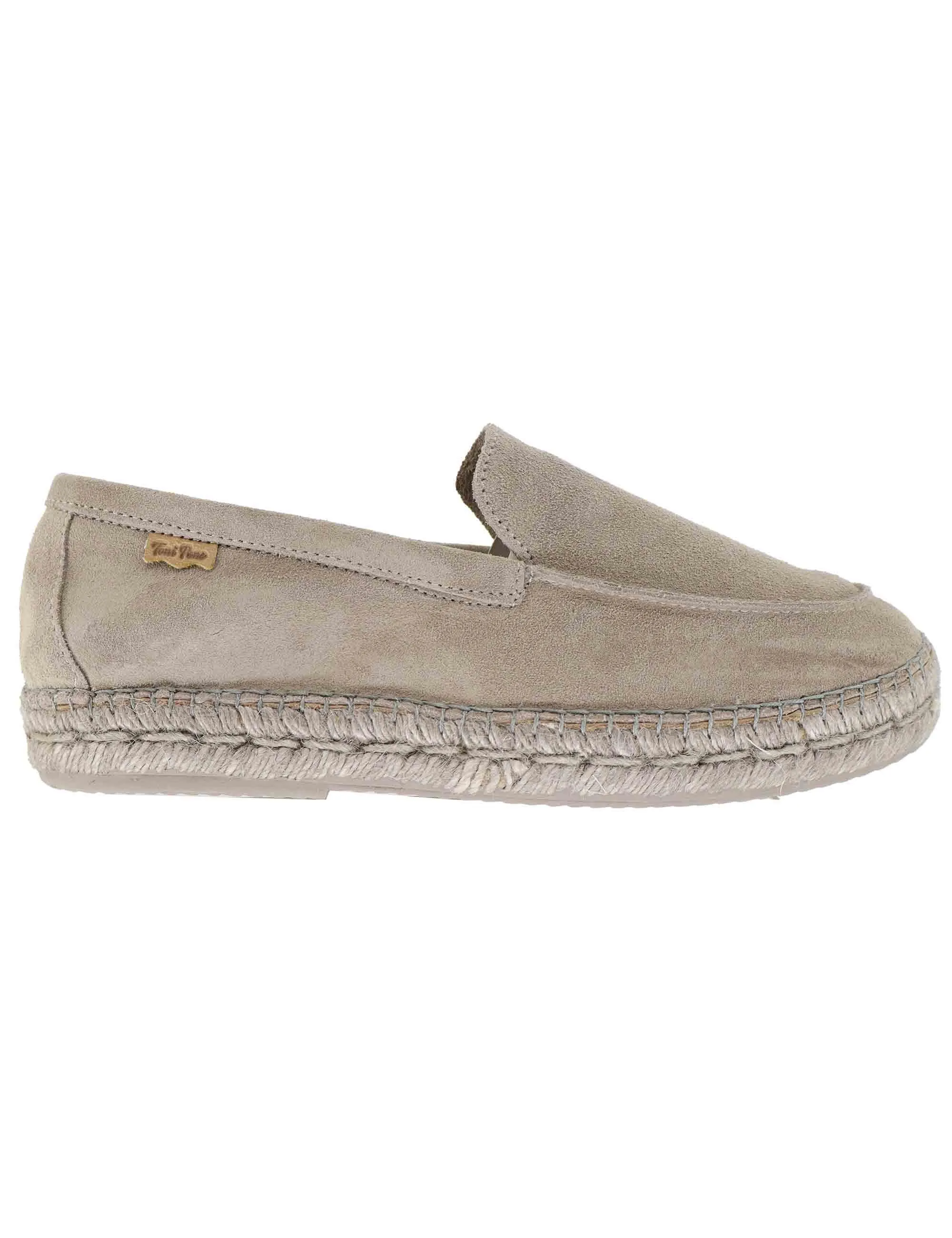 Mocassini espadrillas uomo in camoscio taupe Uomo Max Gris sold by Spatarella