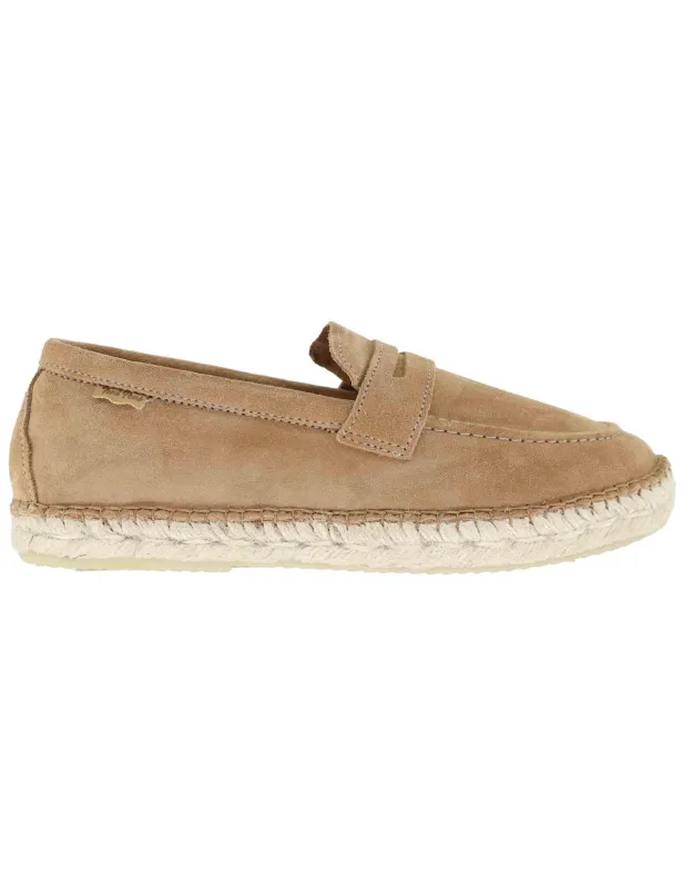 Mocassini espadrillas uomo in camoscio cuoio Uomo Benet Camel sold by Spatarella
