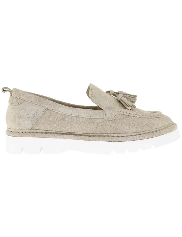 Mocassini donna sfoderati in camoscio grigio Donna SPGT-1021 016 sold by Spatarella