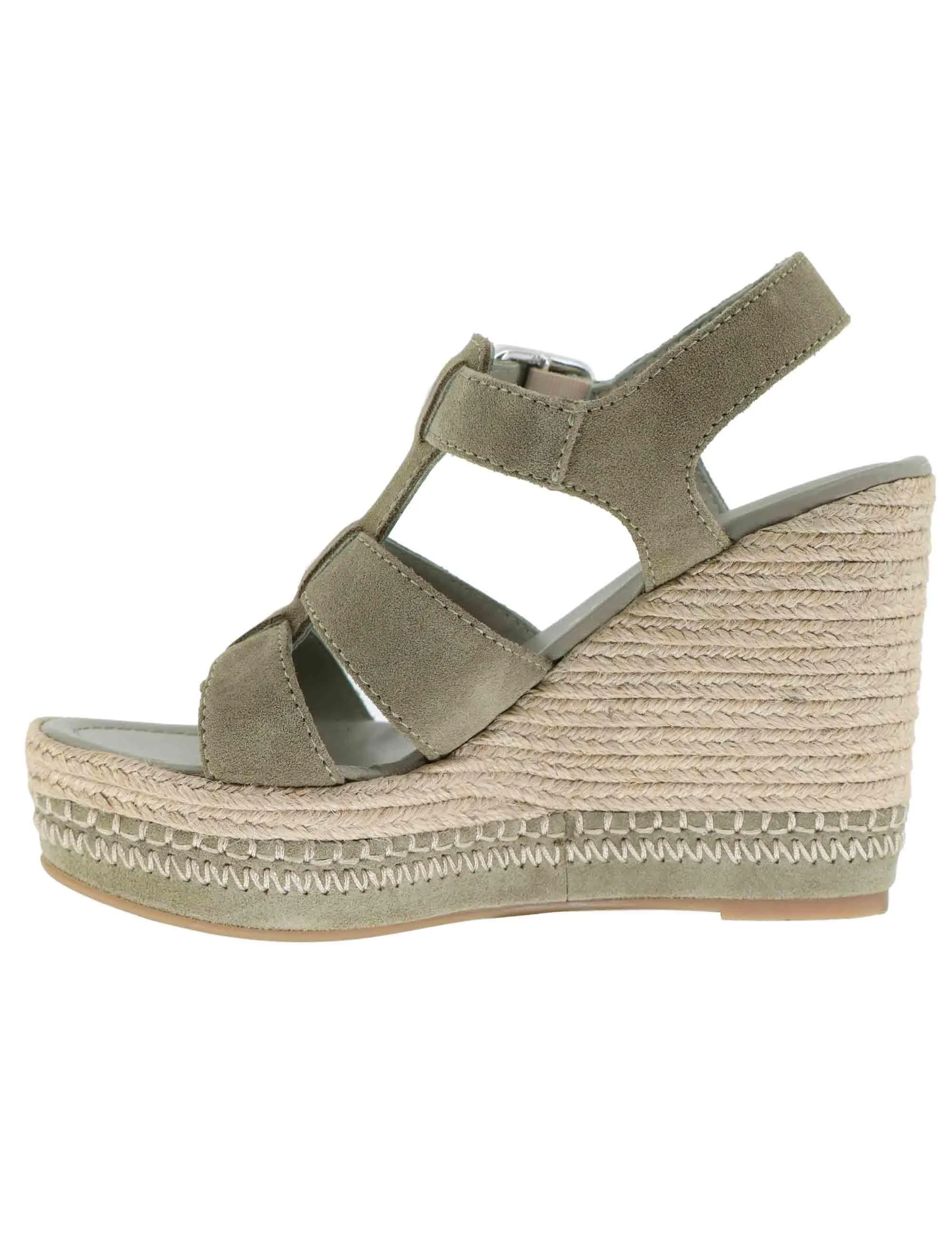 Sandali espadrillas donna in camoscio verde con zeppa alta Donna MAYARA BS_MATCHA sold by Spatarella product image thumbnail 2
