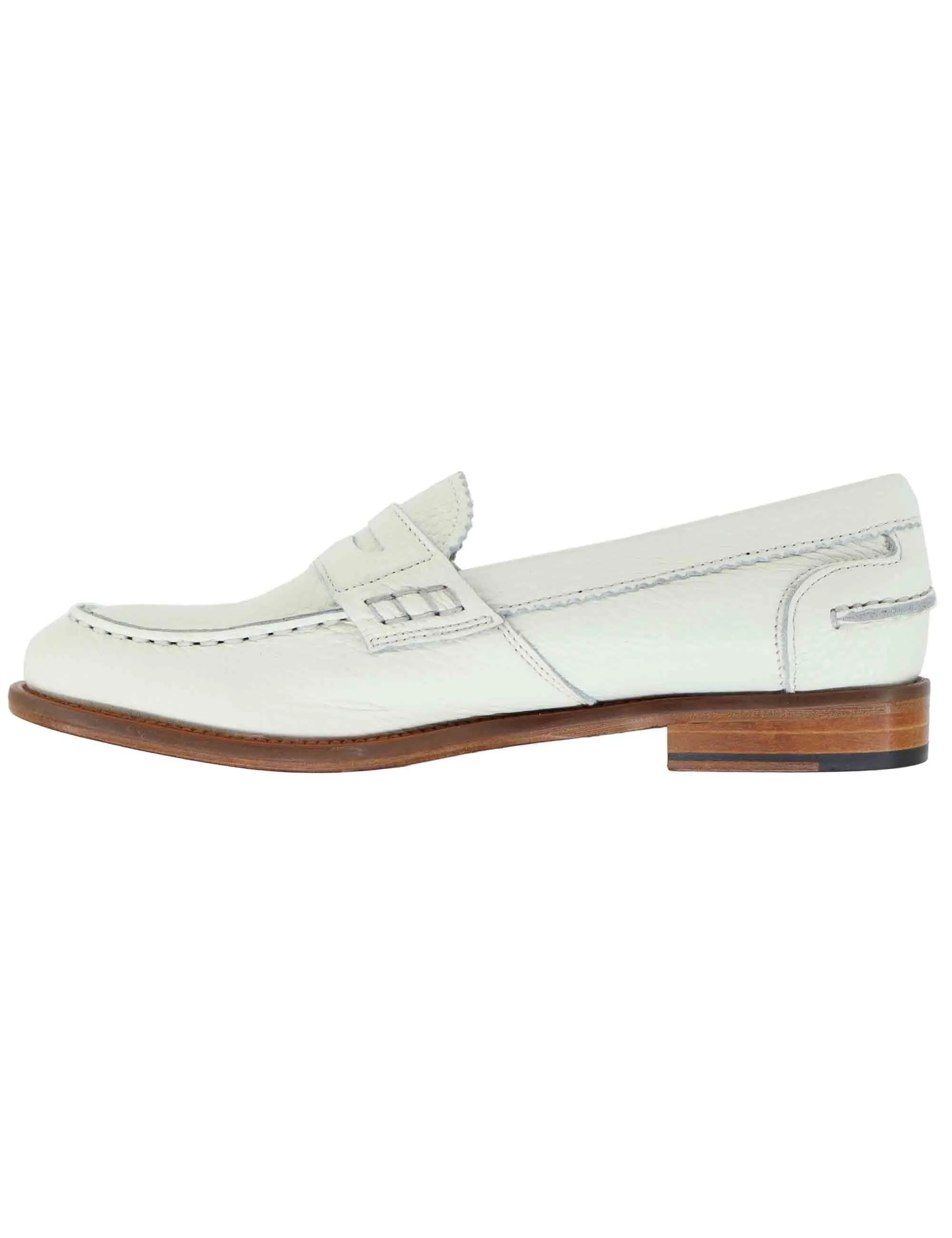 Mocassini donna in pelle bianca con suola in cuoio Donna SPD306 003 sold by Spatarella product image thumbnail 2