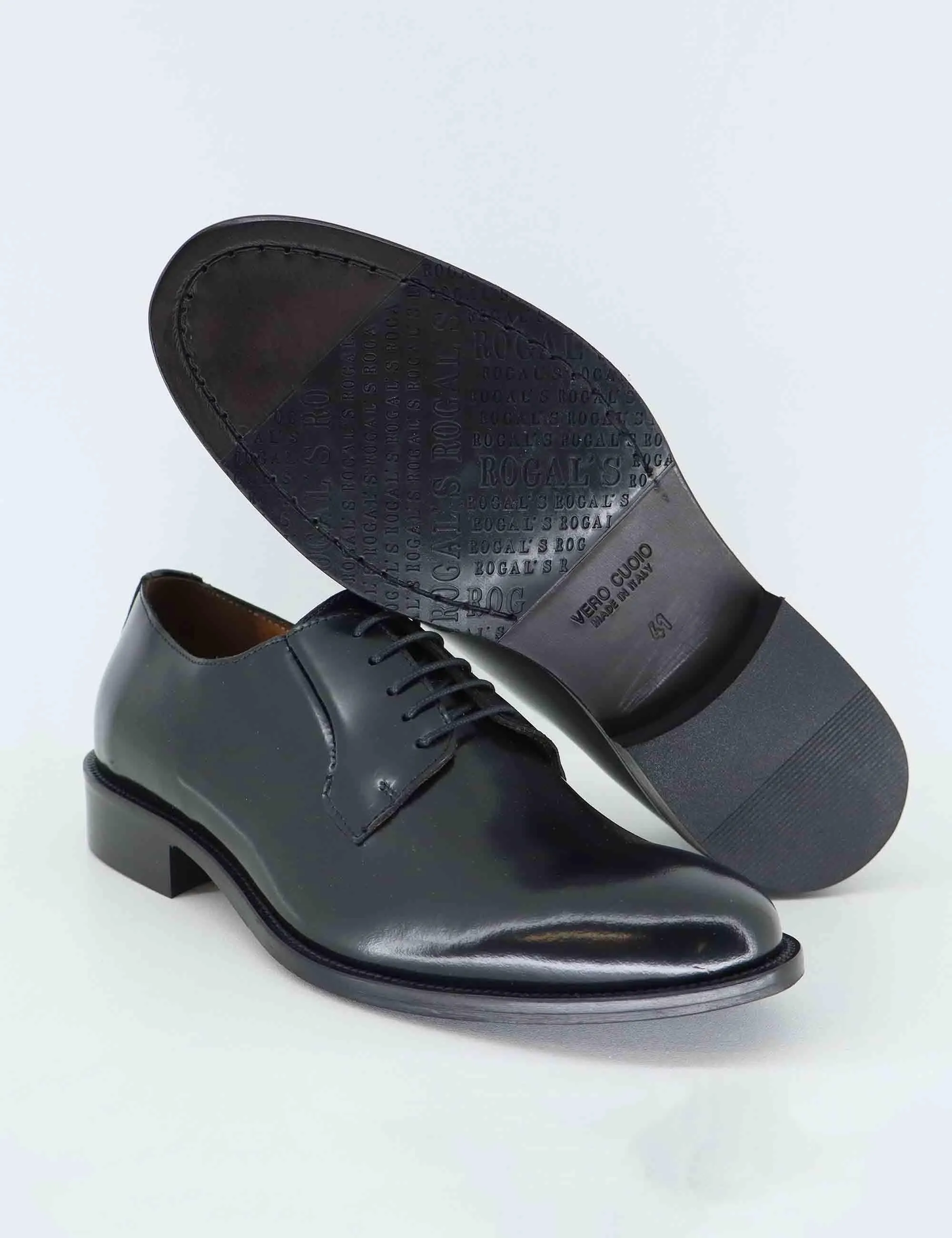 Stringate uomo in pelle nera con suola in cuoio Uomo OXFORD 6 001 sold by Spatarella product image thumbnail 4