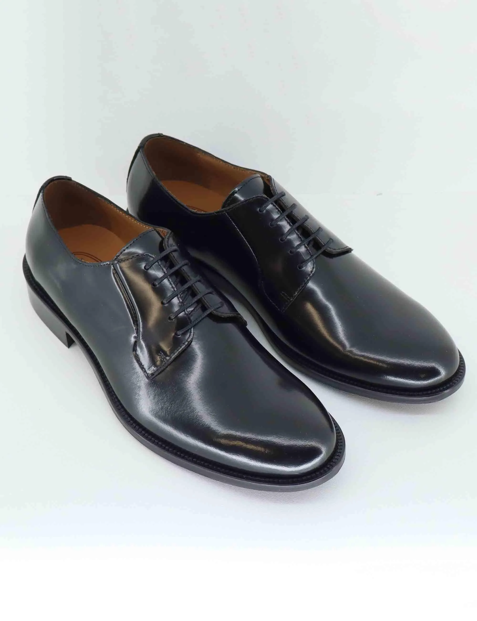 Stringate uomo in pelle nera con suola in cuoio Uomo OXFORD 6 001 sold by Spatarella product image thumbnail 3