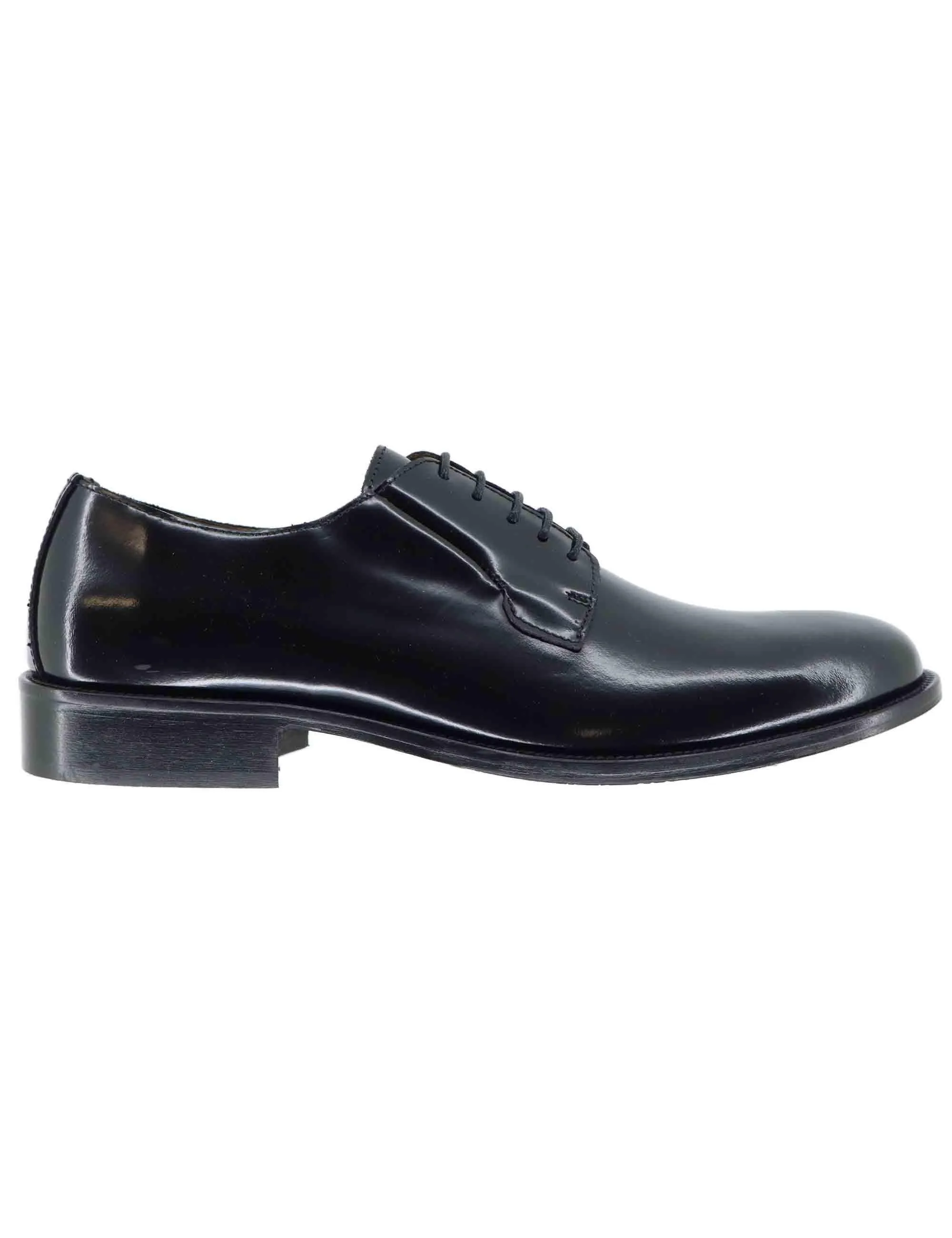 Stringate uomo in pelle nera con suola in cuoio Uomo OXFORD 6 001 sold by Spatarella