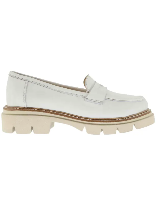 Mocassini donna in pelle bianco Donna SP2103 003 made by Spatarella