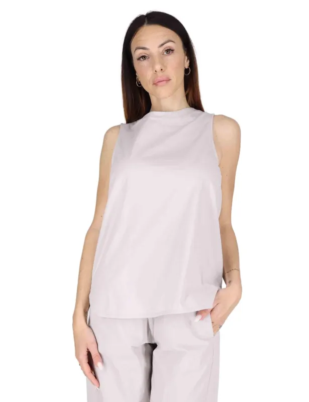 Top donna in cotone grigio Donna CATIA DUST sold by Spatarella