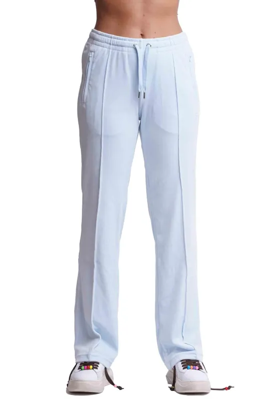 Pantaloni donna Diamond in velluto celeste con strass Donna VEJH70047WPF J11 made by Juicy Couture