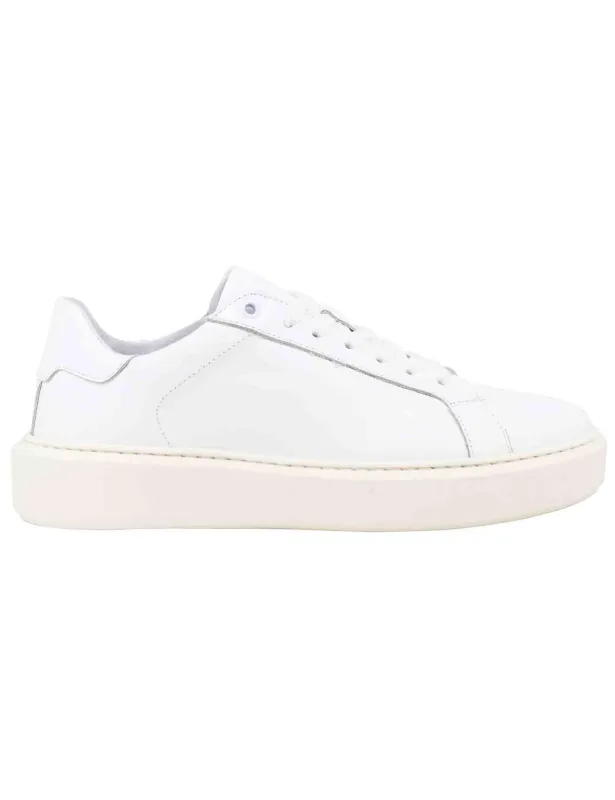 Sneakers uomo in pelle bianca con suola alta ulta light Uomo SP4050 100 made by Spatarella