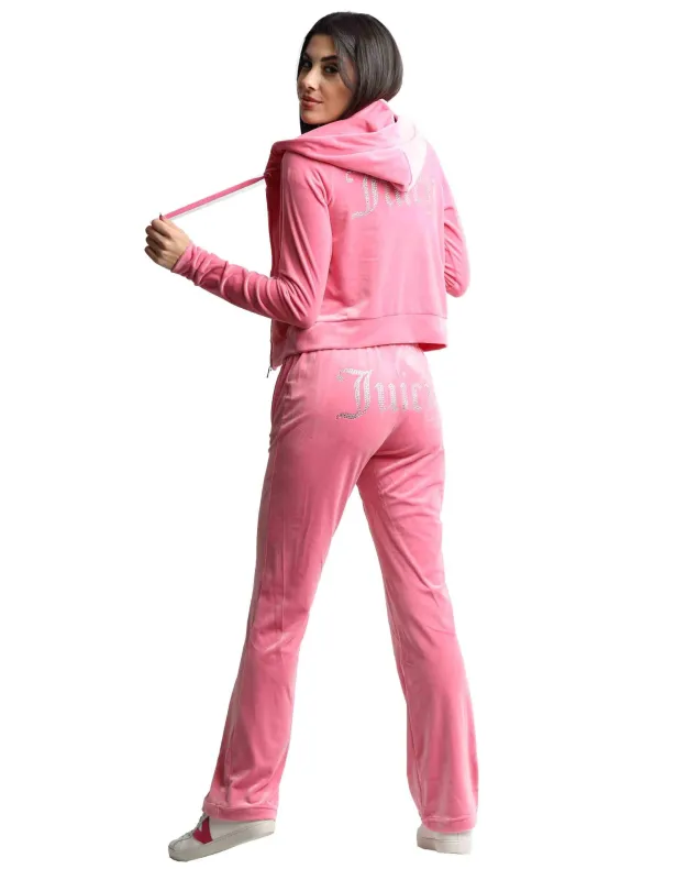 Pantaloni tuta donna Tina in tessuto rosa con strass Donna VEJH70047WPF J99 sold by Spatarella