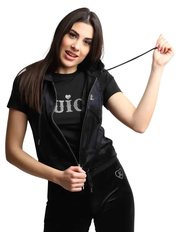 Felpe donna Gilly in tessuto nero a giro manica con cappuccio Donna VEJH70328WPF J00 sold by Spatarella