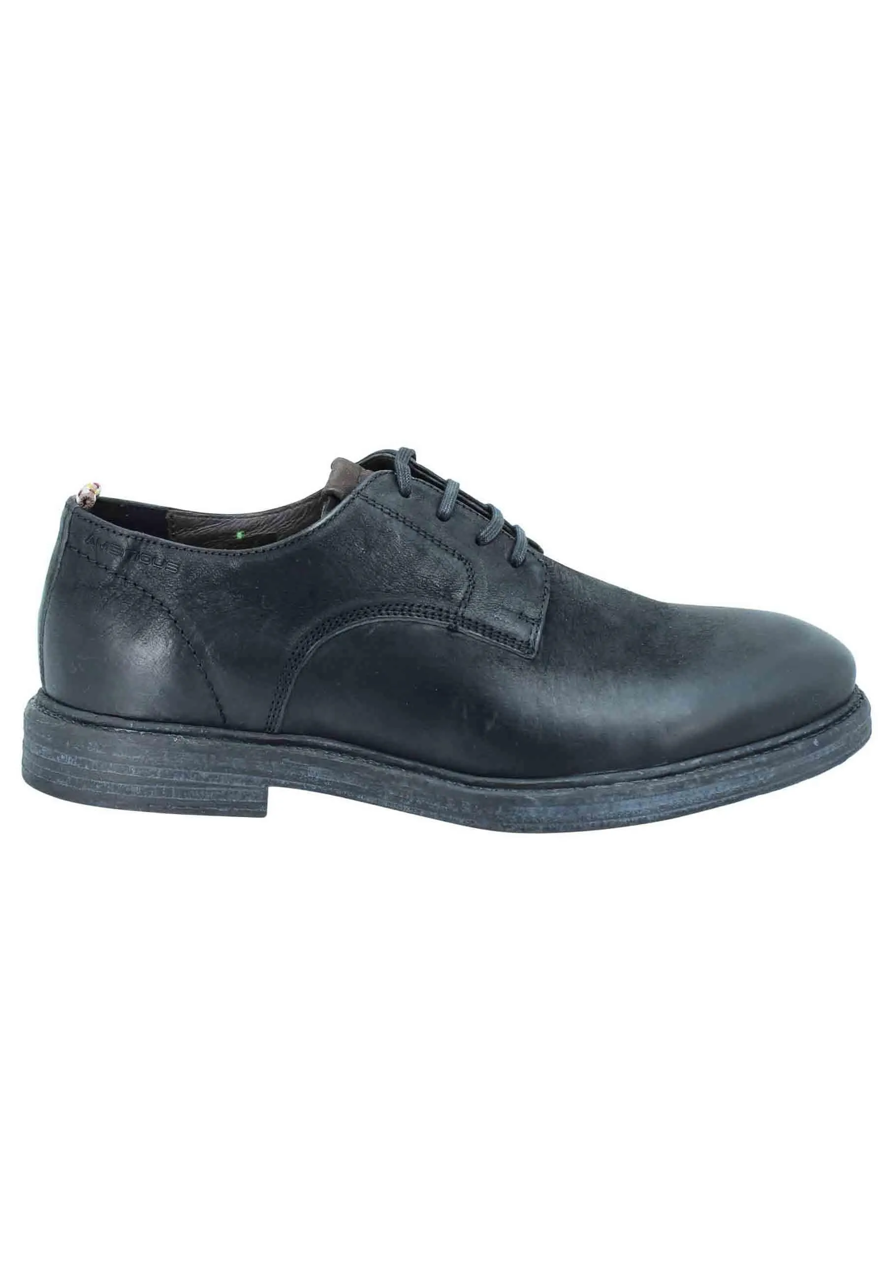 Stringata uomo in pelle nera Uomo 11071 001 sold by Spatarella