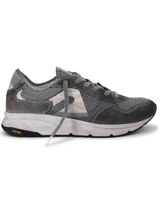 Sneakers uomo in tessuto tecnico grigio con camoscio in tinta e suola vibram Uomo 11011 315B sold by Spatarella