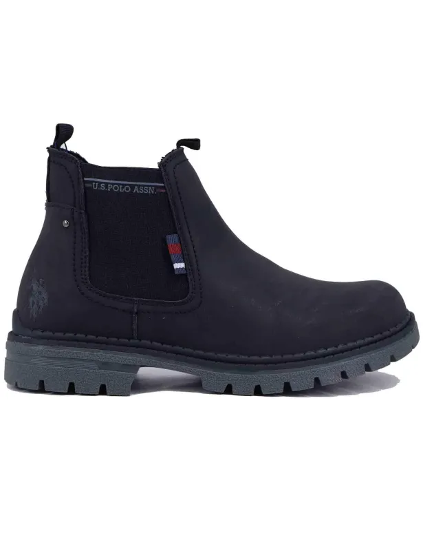 Stivaletti beatles uomo in eco pelle nera Uomo OHIO003M DY1 made by U.S. Polo Assn.