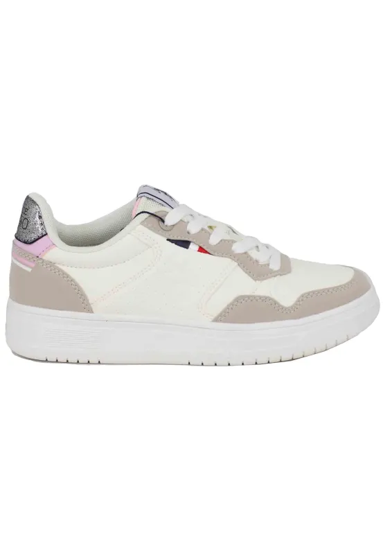 Sneakers donna in eco pelle vintage bianco e nude Donna KOSMO002A WHI-NUD02 sold by Spatarella