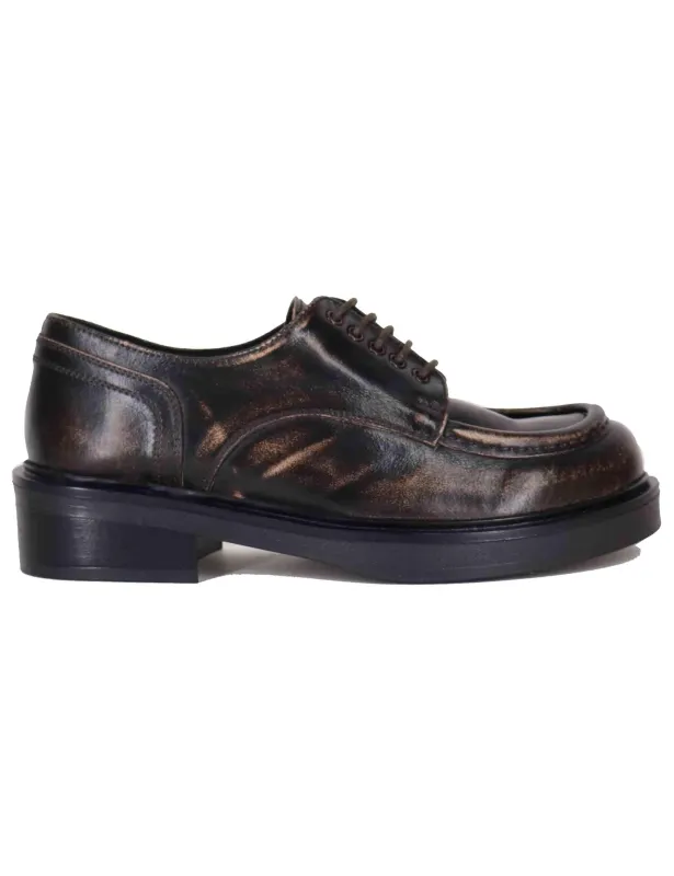 Stringate donna in pelle vintage marrone Donna SPA7500 014 sold by Spatarella