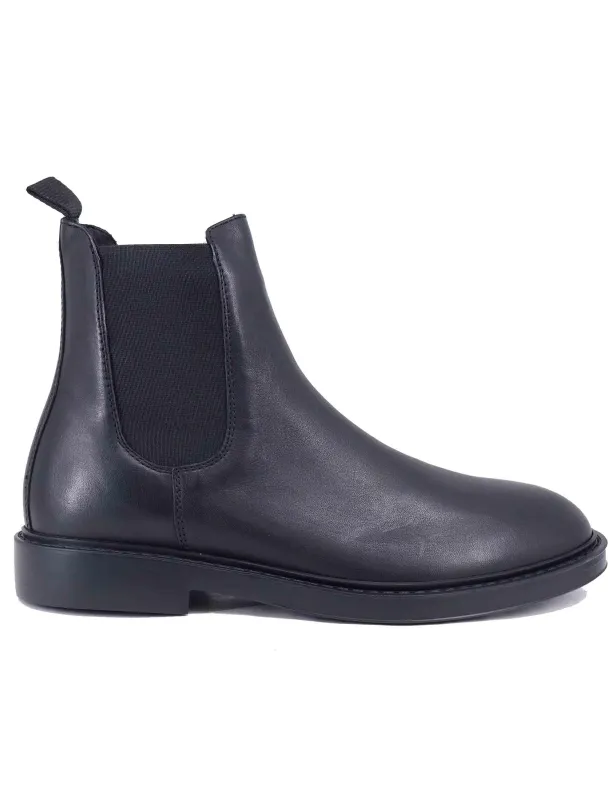 Stivaletti beatles uomo in pelle nera con suola in gomma Uomo 22939 O-VP1 sold by Spatarella