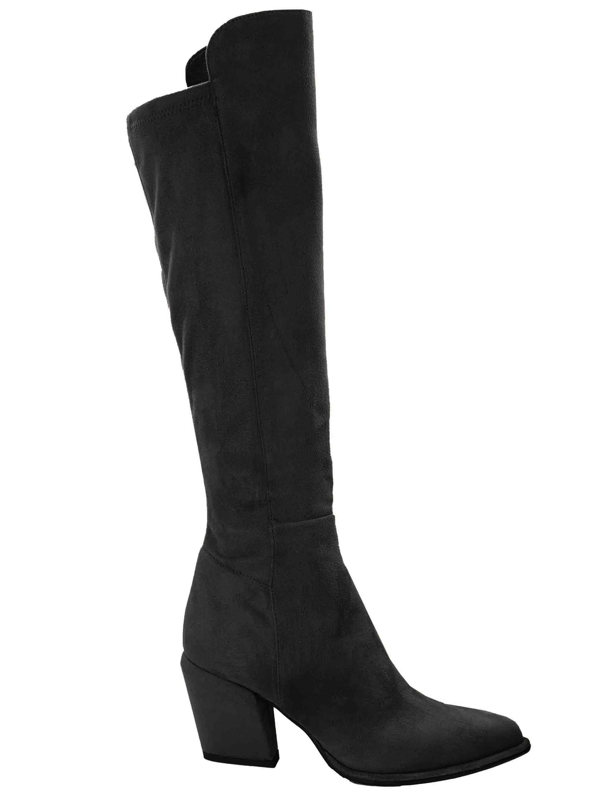 Stivali donna in alcantara elasticizzata nera Donna SP1037 001 sold by Spatarella