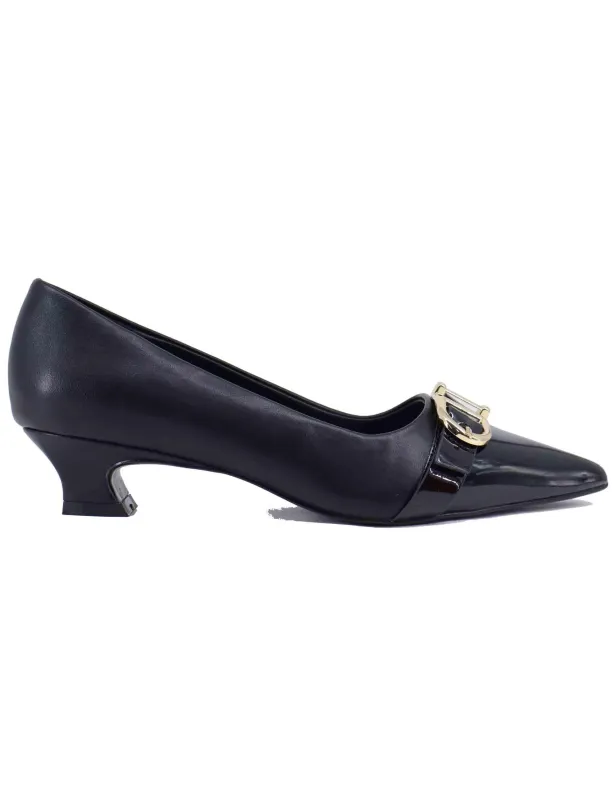 Decollete donna in eco pelle nera con morsetto Donna VIC 935 001 made by Spatarella